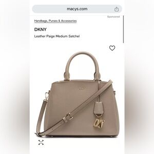 DKNY Medium Leather Paige Satchel